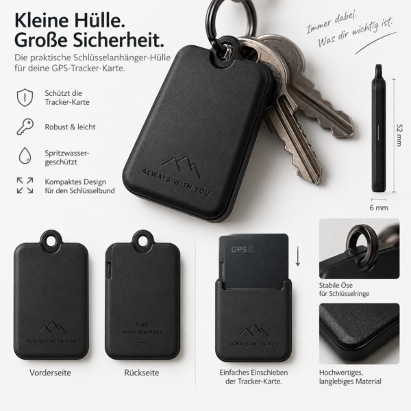 Schlüsselanhänger-Hülle für GPS-Tracker-Karten